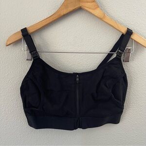 Momcozy Zipper Hands Free Pumping/Nursing Bra No Wire Black Medium